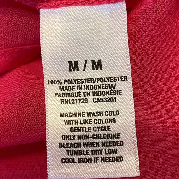 Aeropostale Sheer Pink Blouse Size Medium - Picture 9 of 9